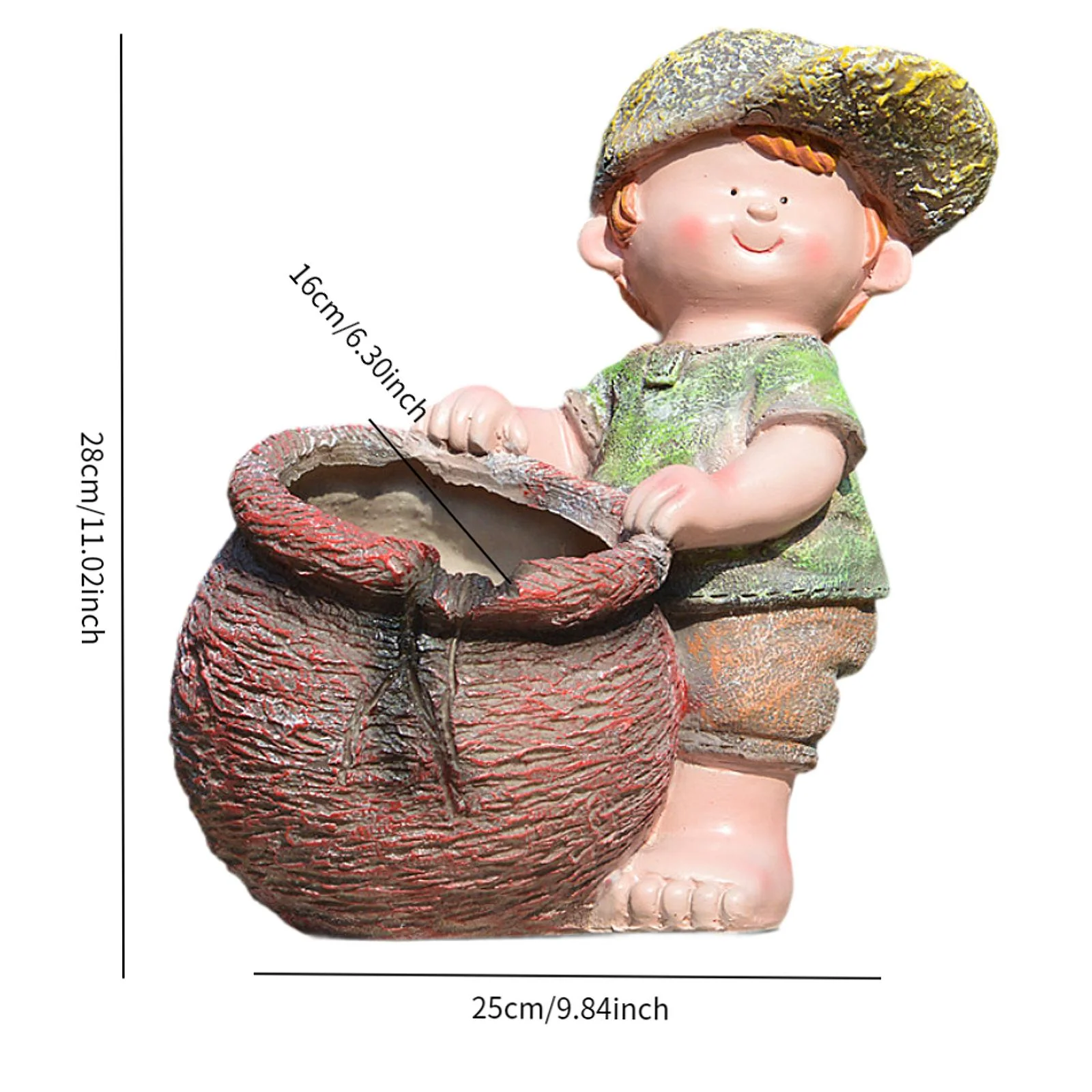 Estatua de maceta de resina creativa, maceta pequeña bonita, figurita decorativa, maceta para jardín, Patio, mesa, dormitorio