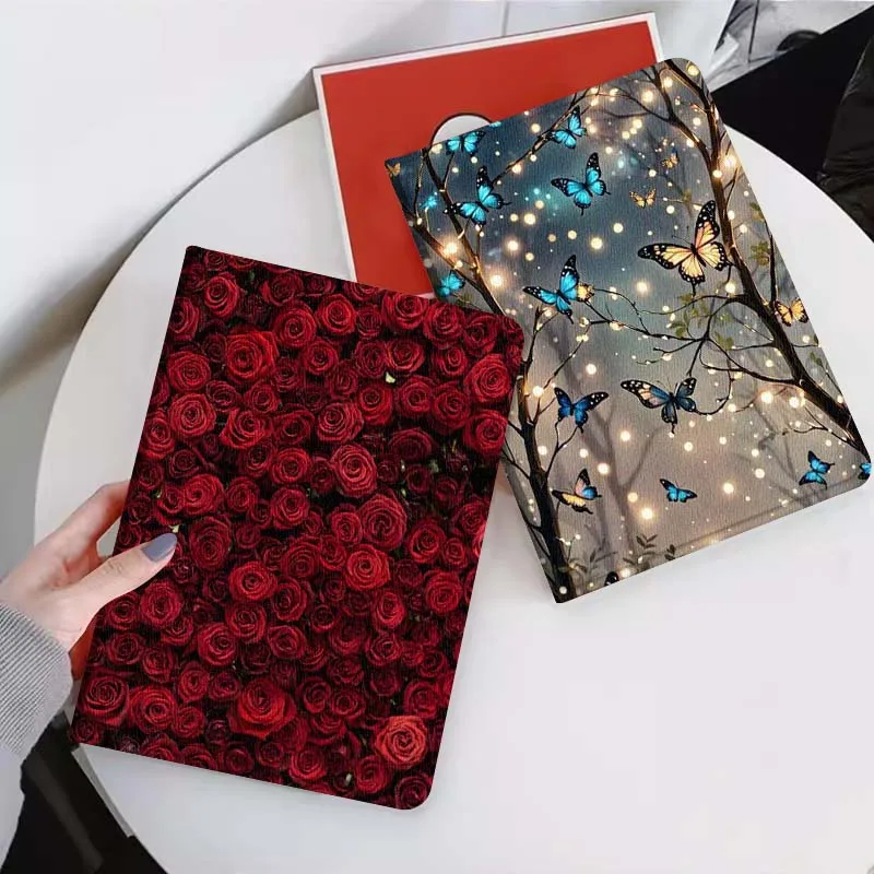 

Butterfly Art Beautiful Flower For Xiaomi Mi Pad Mini 4 5 6 7 SE Pro Plus Redmi Pad 2 SE 2025 8.8 11 Foldable Tablet Case Gift