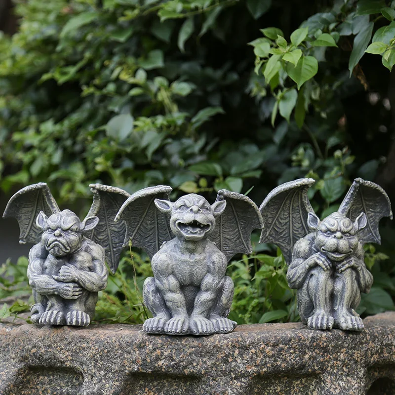 Garden Miscellaneous Goods Courtyard Small Ornaments Resin Little Monster Demon Statue Creative Animal Decoration Ornaments