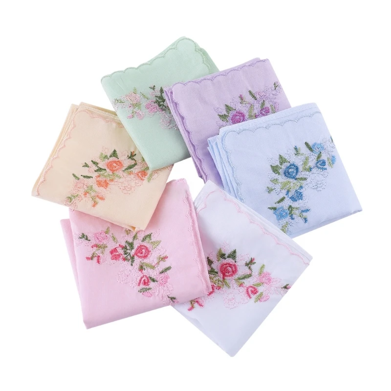 Serviette poche florale 95AB, pour le sport, les voyages, le travail, les dames, les mariages, le bal fin d'année, en vrac