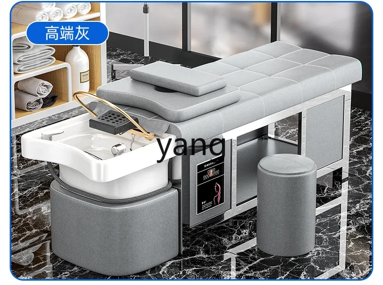 LMM متعددة الوظائف وعاء من البورسلين إطار فولاذي رئيس العلاج كرسي شامبو صالون حلاقة تداول المياه التبخير