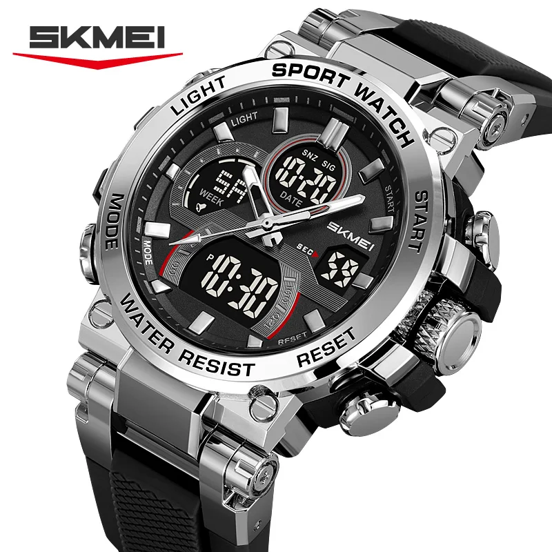 

SKMEI 2500 New Sport Military Men's Watch Fashion Large Dial Dual Display Multifunctional Timing Electronic Watch reloj hombre