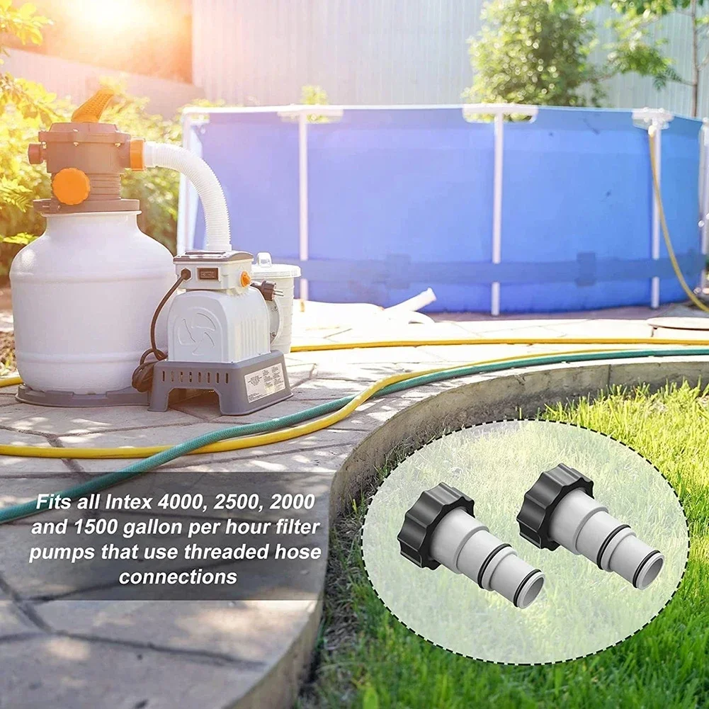 1/2PCS Adapter węża A z kołnierzem do pomp z gwintowanym przyłączem Intex ARU do zaworu tłokowego Adapter spustowy Części do basenów