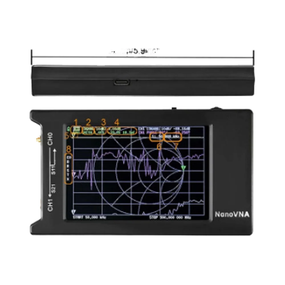 

4-дюймовый векторный анализатор сети с большим экраном 1,5 ГГц NanoVNA-H4, коротковолновая антенна