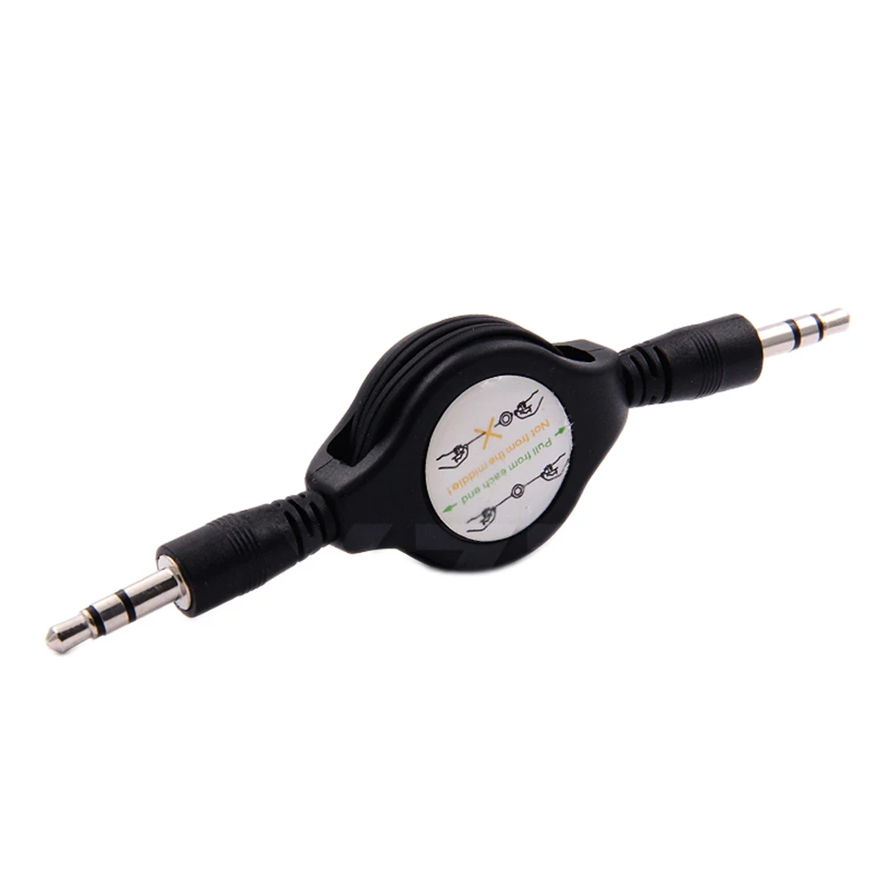 

80CM 3.5mm Car Telescopic Aux Audio Cable Jack Male To Male Retractable Aux Auxiliary Audio Cable Cord Vehicle MP3 Data Line