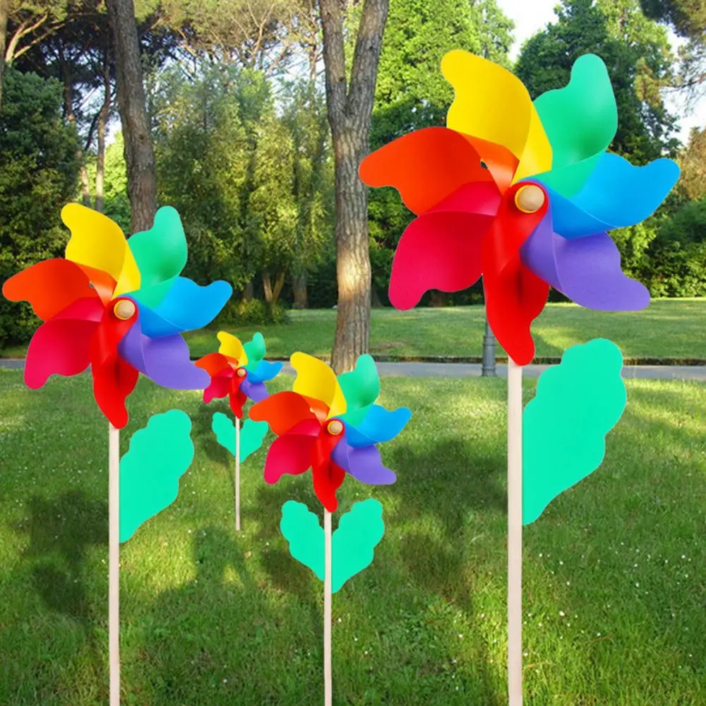 

DIY Wood Stick Yard Lawn Wind Spinner Kids Toy Garden Decor Windmill