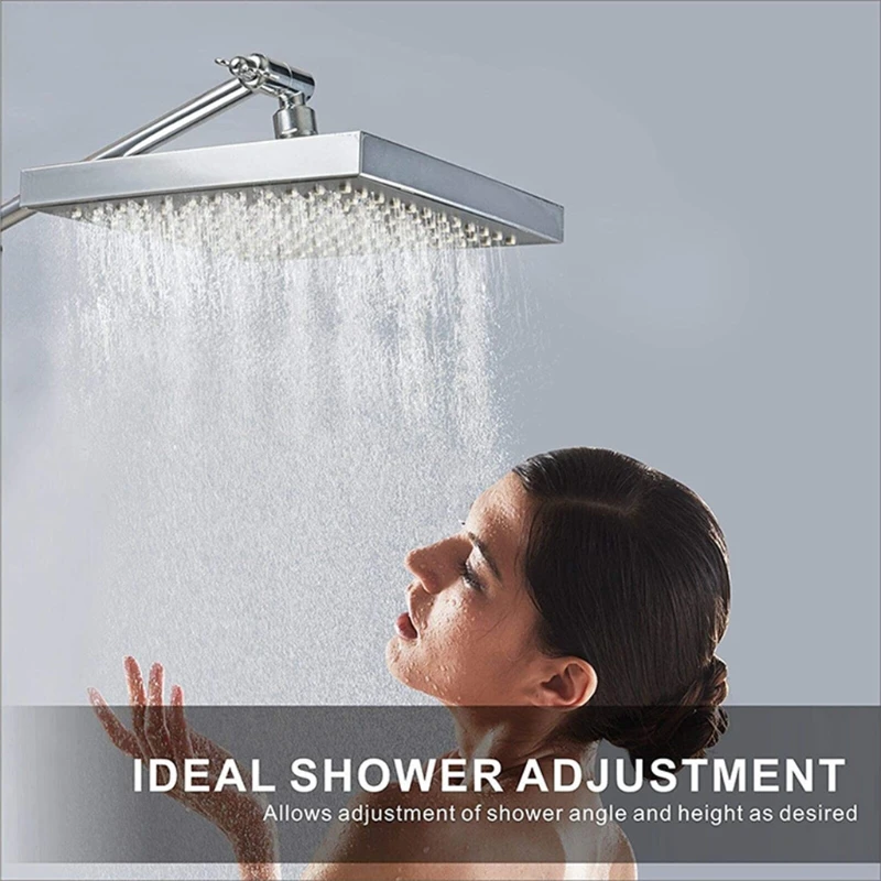New 11 Inch Adjustable Shower Arm Universal Connection Solid Brass Shower Extension