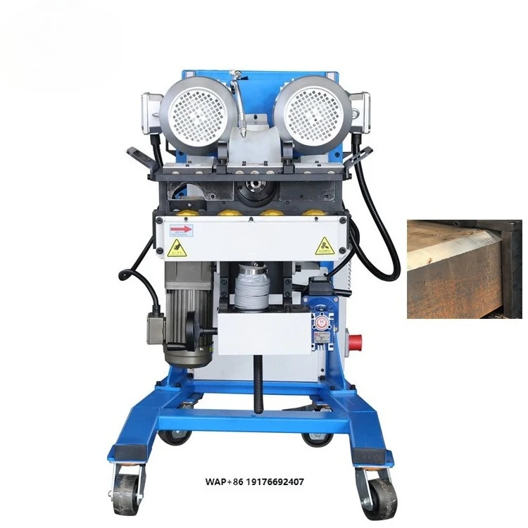 Electric Inclined Steel Portable Fully Head Double Planing Tool Metal Pipe Board Sheet Beveling CNC Chamfering Machine