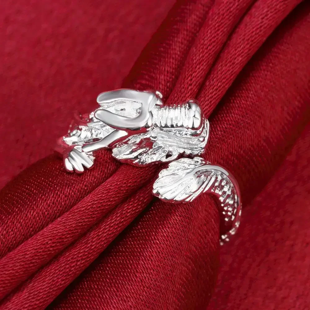 Classic Men's Ring 925 Sterling Silver Domineering Dragon ring Fashion Party Christmas Gifts high quality Popular brands Jewelry