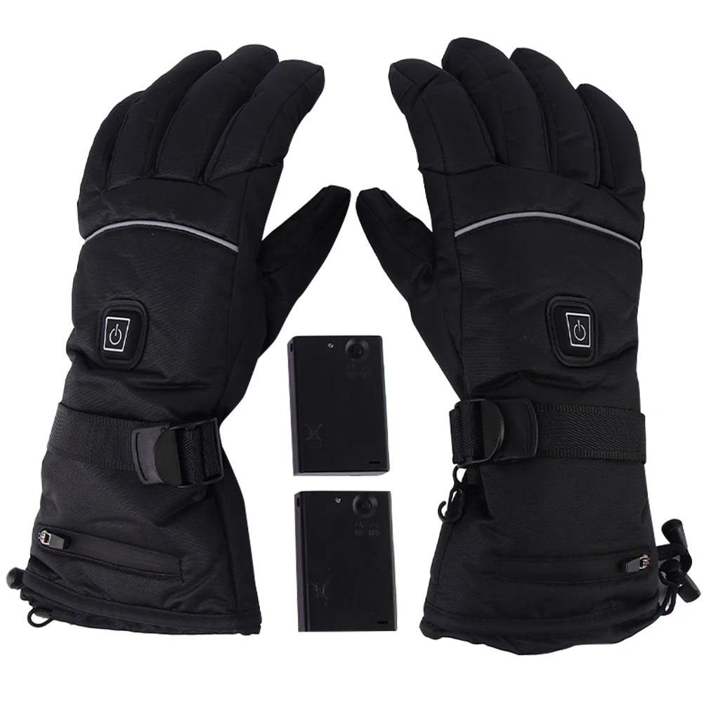 

Heated Gloves Thermal Men Women Winter Motorcycle Fishing Touch Screen Rechargeable Gloves Heating Palm Back