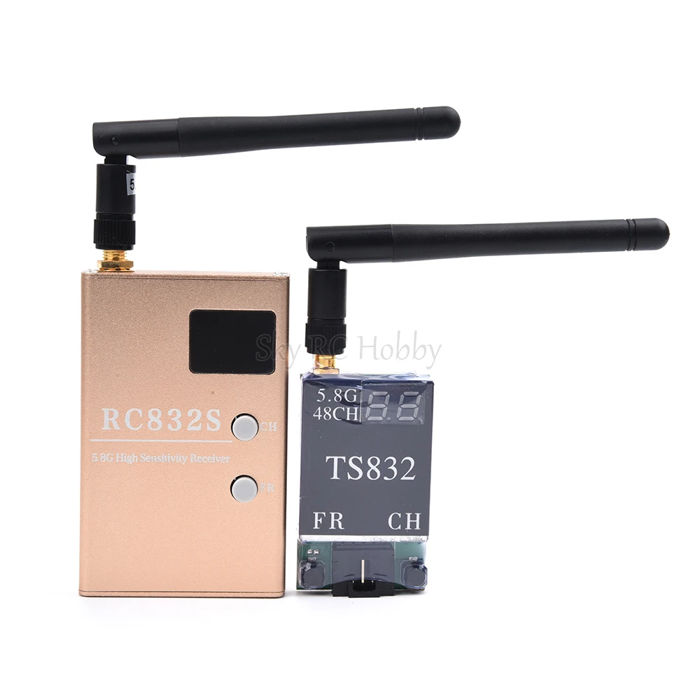 FPV 5.8Ghz 600mW 48CH Wireless AV A/V transmitter receiver TS832 RC832 RC832S Tx Rx Set for Professional RC Racing Drones Plane