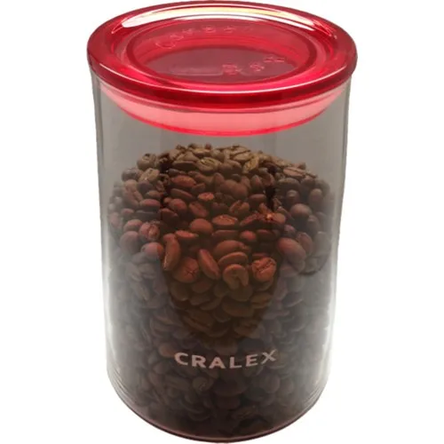 Cralex Optima 1200 ml Red Lid Borosilicate Glass Jar