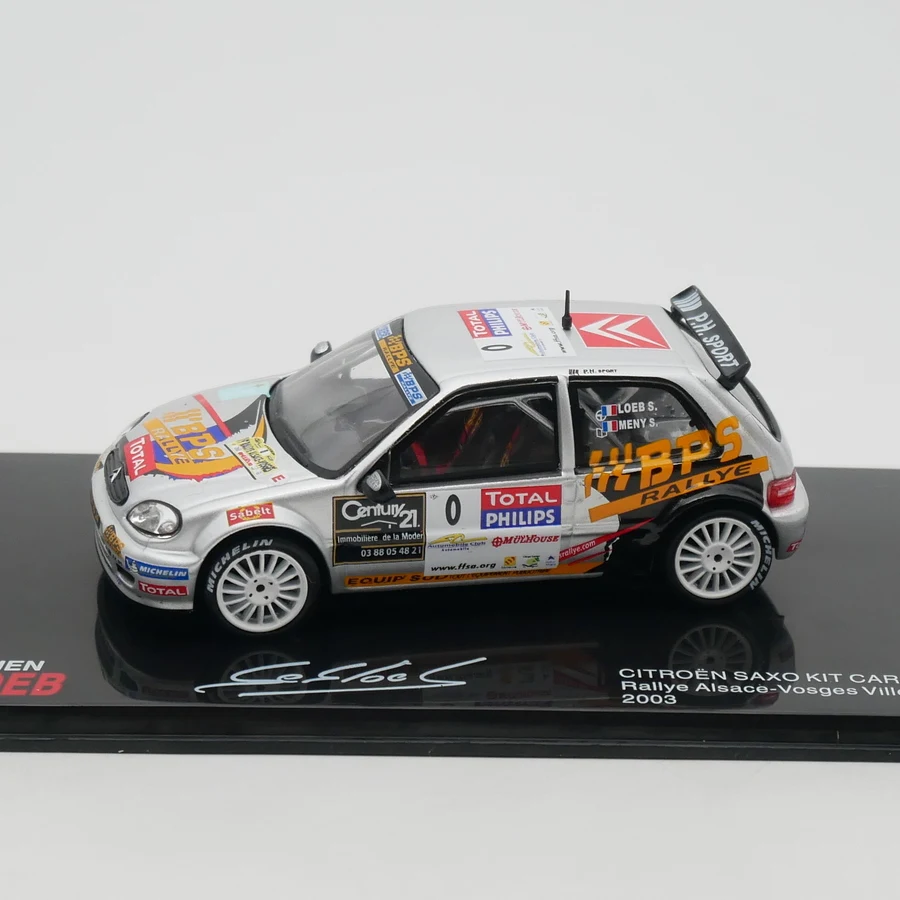 Ixo 1:43 Scale Diecast Alloy Citroen Saxo Loeb WRC 2003 Toys Cars Model Classics Nostalgia Adult Gifts Souvenir Static Display