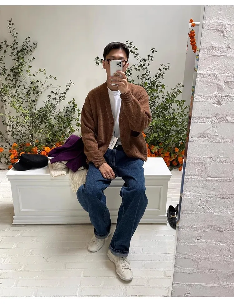 

Вязаный открытый кардиган Lazy Feelings, женский свободный крой с v-образным вырезом, длинный Sve Sweet Sle, однотонный, East Gate 24, осенний банан