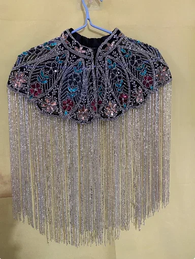 Indian Heavy Industry Nailed Beads Long Tassel Shawl Cheongsam Cloud Shoulder Handmade Beaded