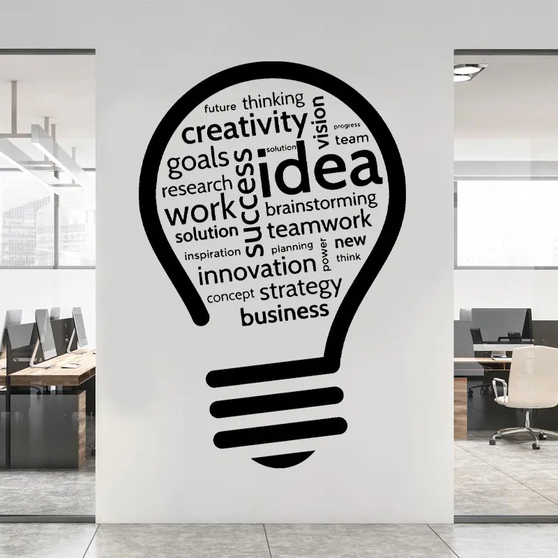 Office Wall Decals Idea Teamwork Wall Art Business Worker Inspire Office Decoration Motivation Stickers Mural Unique Gift 3O11