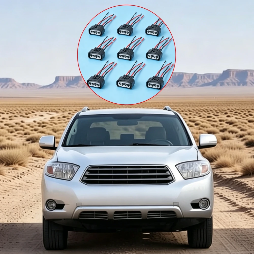 Conector de 4 Pinos para Bobina de Ignição Automotiva (10 Peças) - Plugue de Chicote de Fios para Toyota Camry, Corolla, Highlander, Lexus - Peças e Acessórios de Reposição