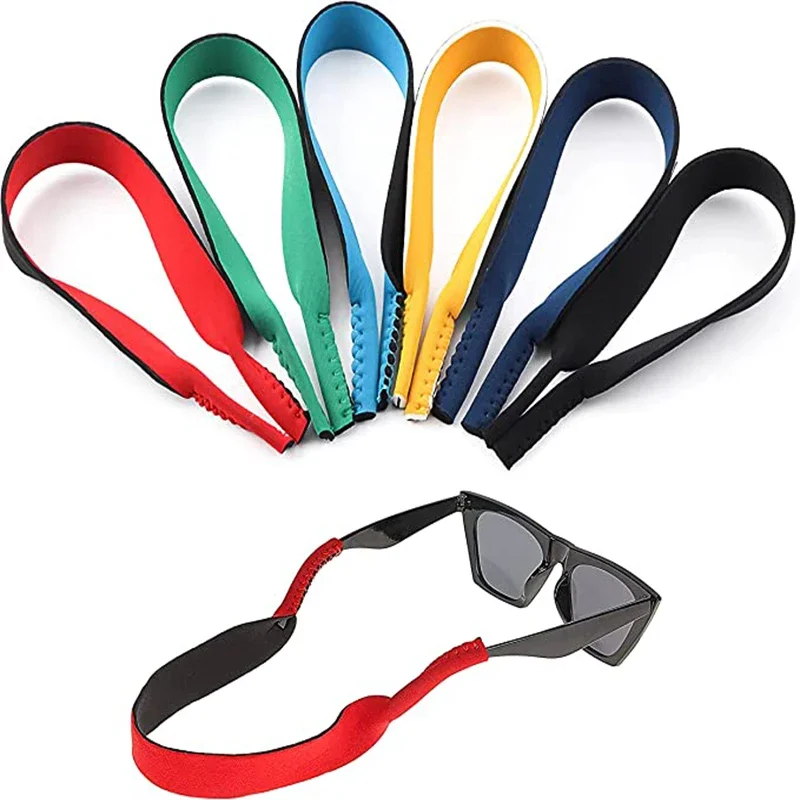 Banda elástica para óculos e óculos de sol flutuantes, correia, suporte de neoprene, flutuador de óculos, 42x2cm, 12 cores