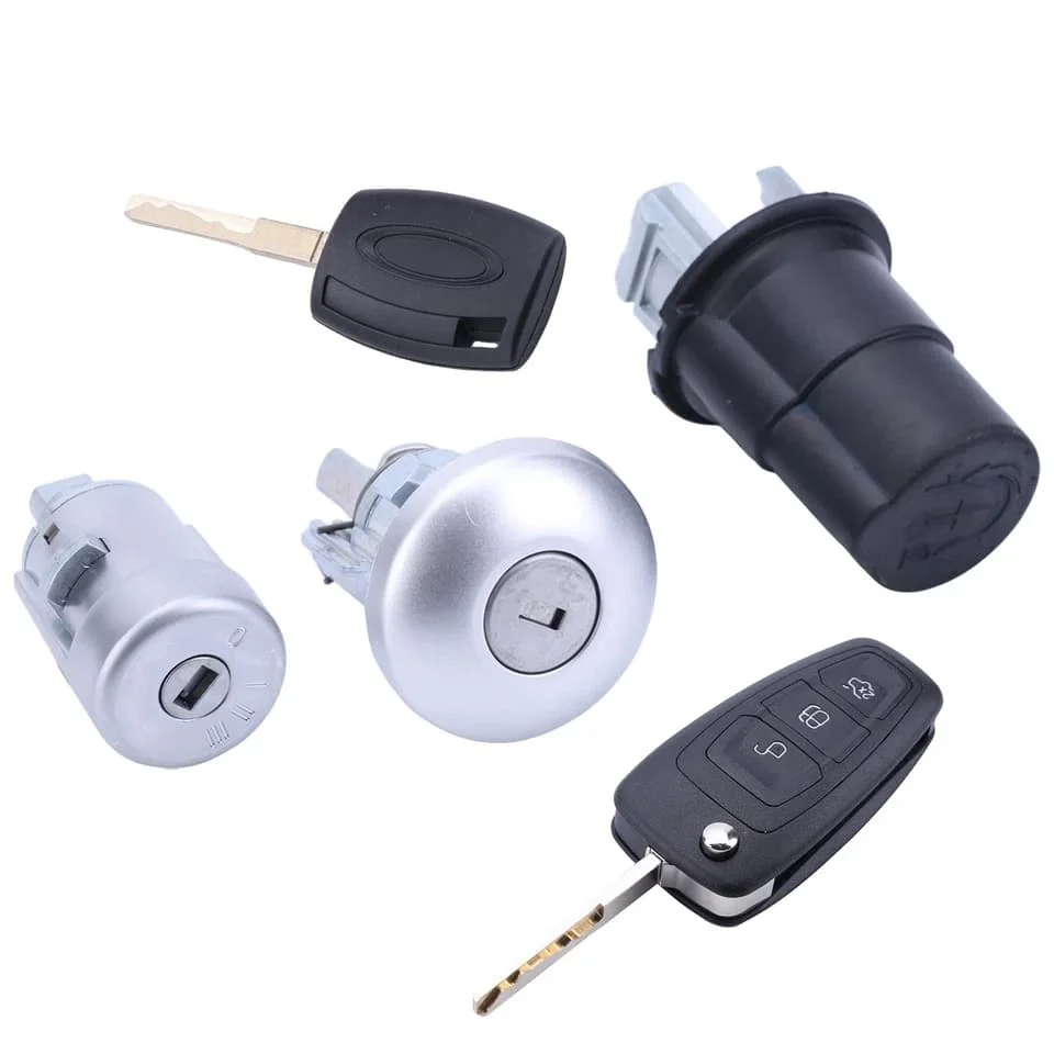 1 Satz Autozündschloss mit 2 Schlüsseln, Schließzylinder-Set für Ford Transit Custom MK8 2015-2020, Autozubehör