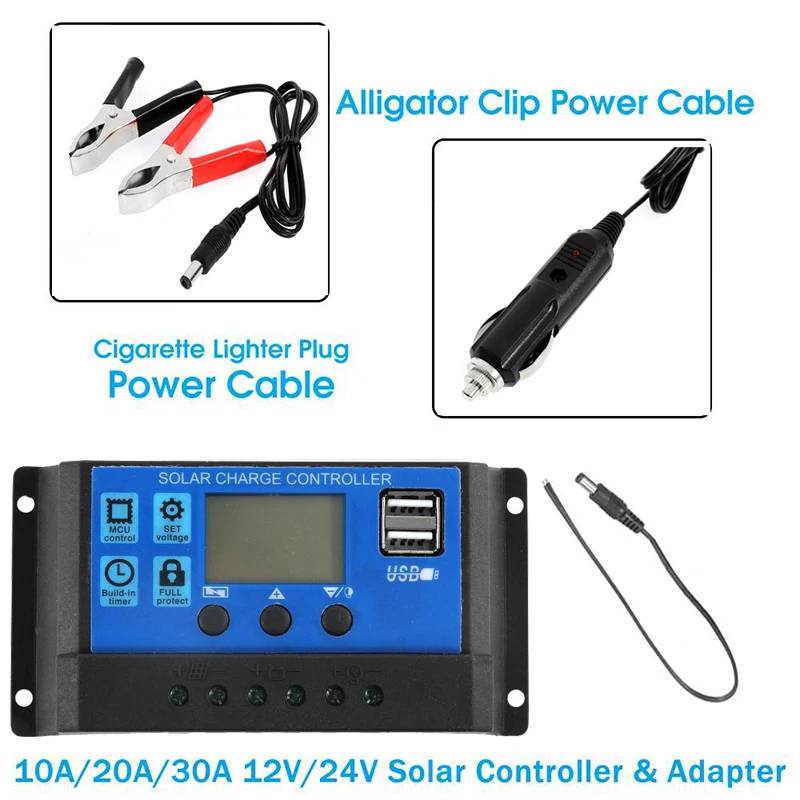 DC 18V 100W Solar Panel Solar Cells Monocrystalline Silicon Solar Charger Kit with 30A Controller Solar Battery for Power Bank