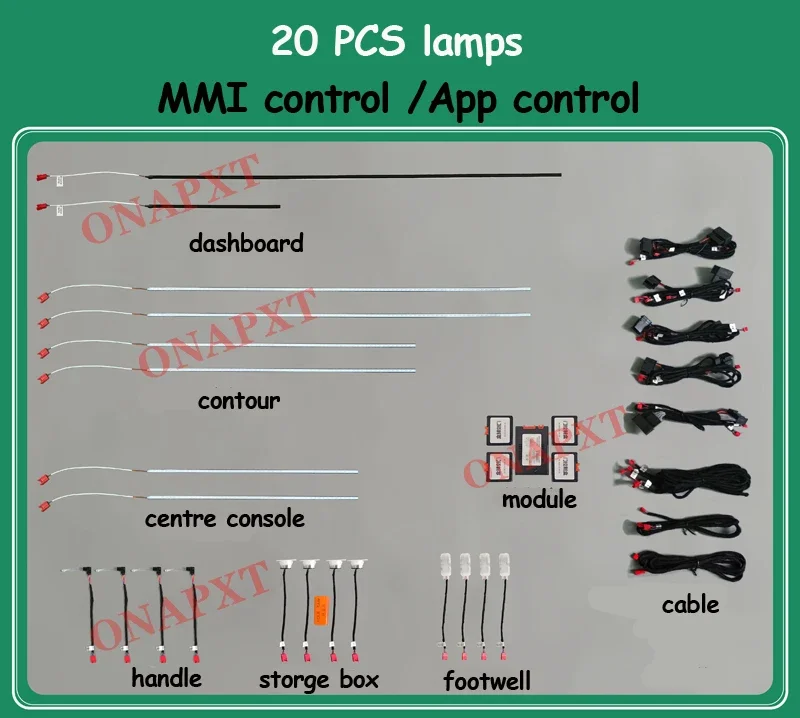 For Audi A6 A7 C7 S6 S7 RS6 RS7 2012-2018 Decorative Ambient Light APP MMI Led Dashboard Door Backlight Interior Atmosphere Lamp
