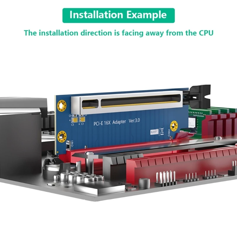 Pcie 16X بطاقة الناهضون Pcie 16X تمديد كابل 90 درجة الزاوية اليمنى الناهضون محول