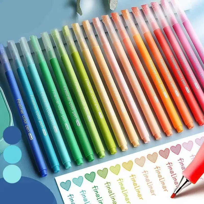 10 Color Morandi Colorful Gel Pen Student Note Marker Notebook Painting Graffiti Color Pen Stationery Office School Supplies