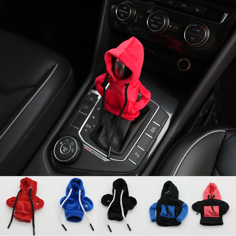 Gear Shift Cover Hoodie Gear Lever Sweatshirt Handle Car Decoration Fits Manual Automatic Car Shift Collars Interior Accessories