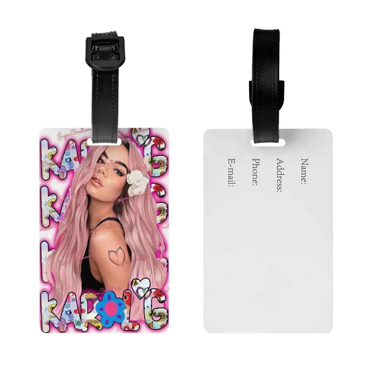 Custom Colombian Singer Manana Sera Bonito Luggage Tag for Suitcases Karol G Privacy Cover ID Label