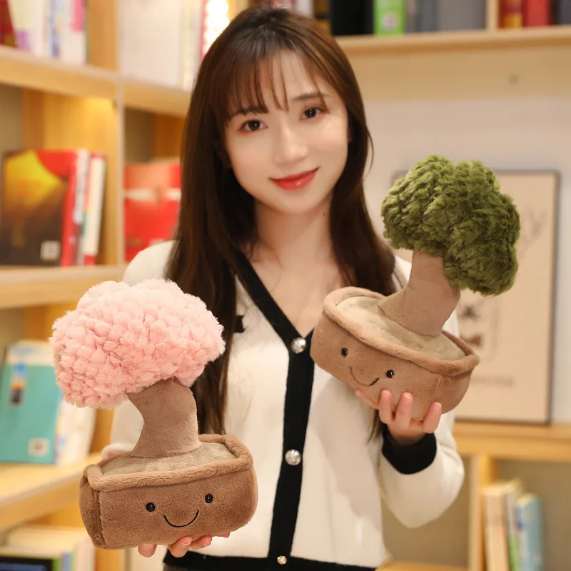 Albero in vaso Pianta Sala Pianta Bambola Giocattoli di peluche Abbraccio Cuscini Ufficio Divano Decorazione della stanza Giocattoli Bambola Desktop Peluche Regali souvenir