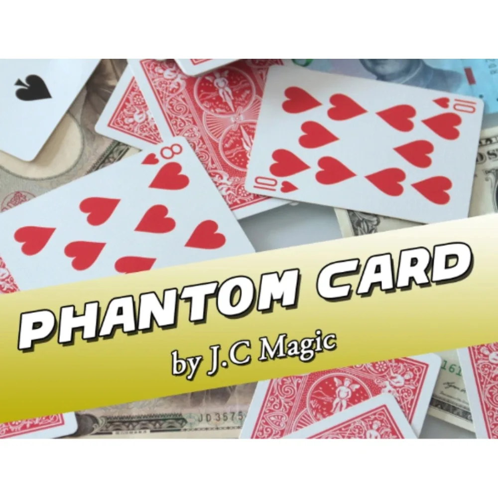 

Phantom Card от J.C Magic Close Up Magic Tricks Выбранная карта Vanishes Появляющийся магический реквизит Волшебник Забавный трюк Бар Трюк Игра