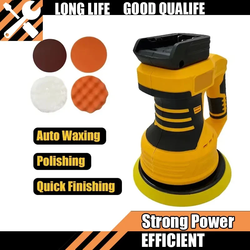 

For 18V Battery Tool 8 Gears Cordless Polisher Rechargeable Car Buffer Polisher Machine Electric Rotary Fit DEWALT Tools