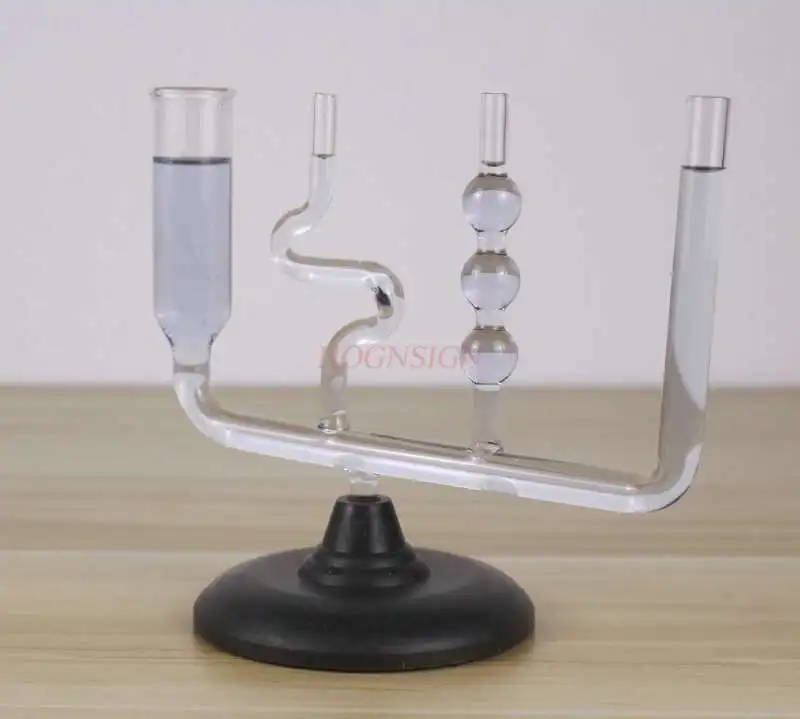 experiment equipment Glass connector with base junior high school physical mechanics liquid pressure experimental equipment