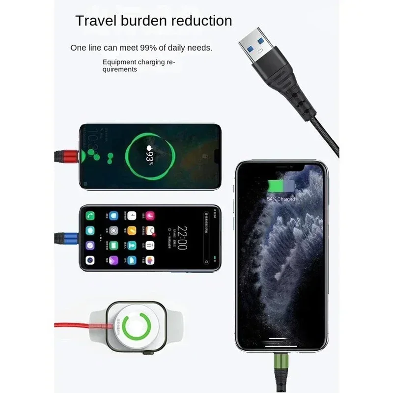 4 In 1 USB Type C Charging Cable for IPhone/Android Fast Watch Magnetic Wireless Charger for Apple Watch IWatch 1-9 Ultra SE