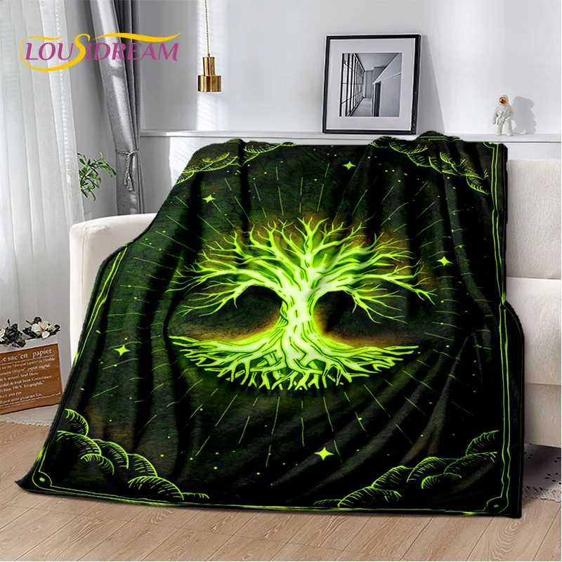 Nature Tree of Life Nordic Mythology Yggdrasil Soft Throw Blanket for Home Bedroom Bed Sofa Picnic Travel Office Gift Cover Kids
