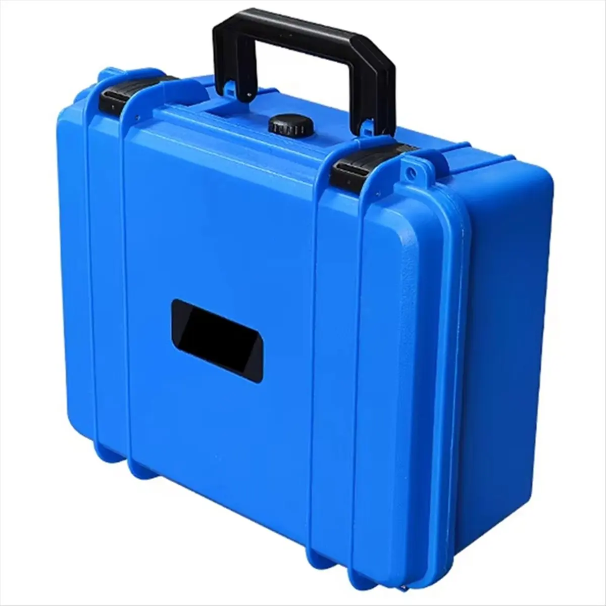 Portable Suitcase Thicken Plastic Hard Case Equipment Hardware Toolbox Large-Capacity Instrument Box with Sponge Blue