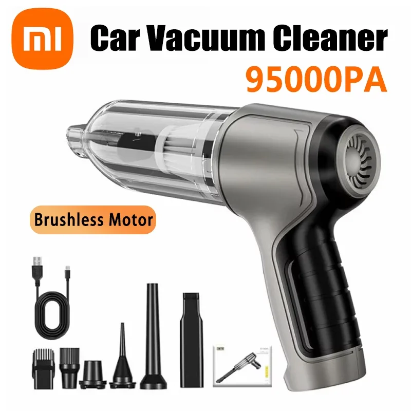 Xiaomi 95000PA Car Vacuum Cleaner Strong Wireless Suction Handheld Auto Vacuum Home Car Dual Use Vacuum Cleaners Appliance