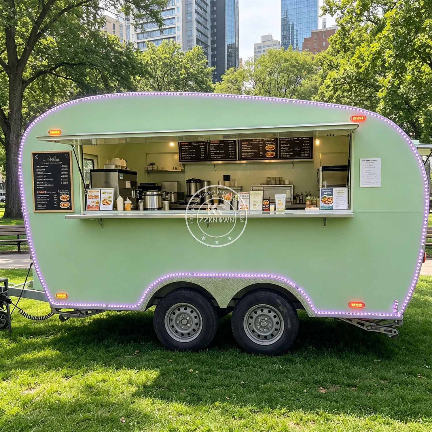 Best Selling Food Trailers Fully Equipped Small Mobile Coffee Hot Dog Cart Concession Fast Food Truck Trailer With Full Kitchen