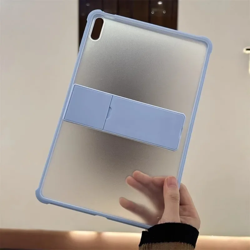 Matte Clear Bracket Tablet Case for Samsung Galaxy Tab S9 S8 S7 11 S9 FE Plus 12.4 S7 FE A9 Plus A9 8.7 Shockproof Protect Cover