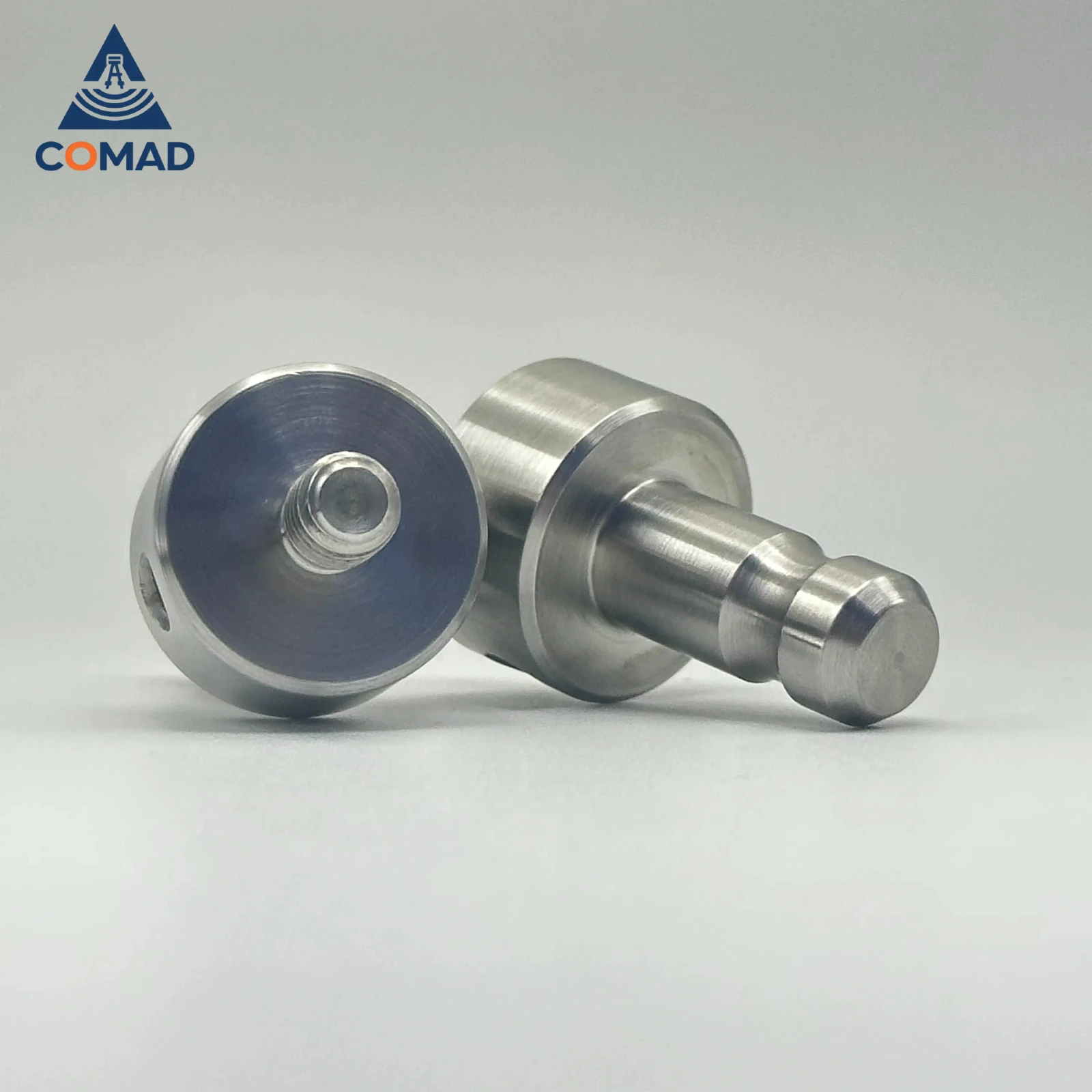 2pcs Swiss-Style ( Dia 12mm ) stainless steel adaptor with M8 male thread, Adapter M8-Snap-on prisms plug plug for wall bolts