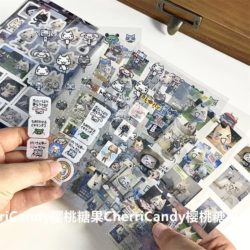 10Pcs 일본 게임 Inoue Toro 투명 Guka 스티커 절단 필름 포장 장식 스티커 소녀 Diy 핸드북 재료