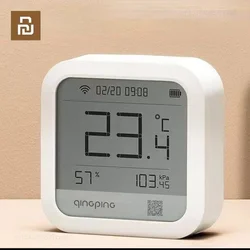 Youpin Qingping Temperature Humidity Sensor Rechargeable Digital Clock Barometer Wifi Control Indoor Remote Monitoring Detector