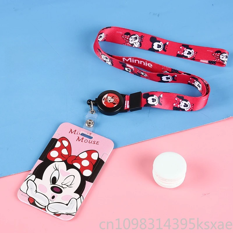 Disney Mickey und Minnie Paar-Stil, Kartenhalter, Schutzhülle für Studenten, Campus, Bus, Zugangskontrolle, Arbeitsausweis