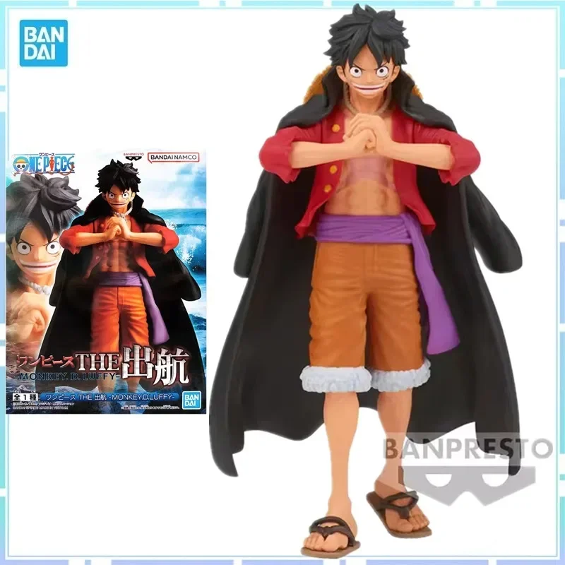 BANDAI Original Anime ONE PIECE Monkey D.Luffy THE Sailing Action Figures Collectible Model Toys