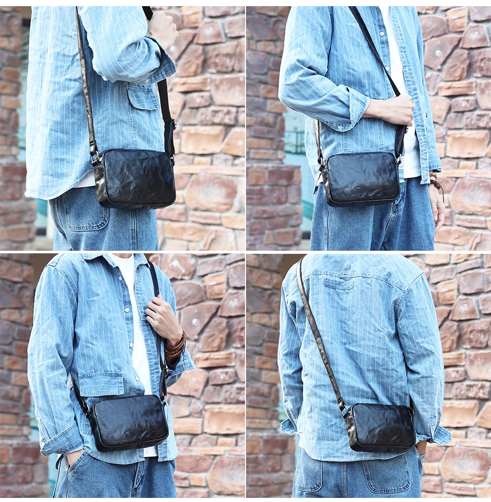 JOYIR Mini-Umhängetasche aus echtem Leder, Reise-Umhängetasche für Damen und Herren, Handy-Geldbörse, Reisetasche, Umhängetaschen – Detail 17