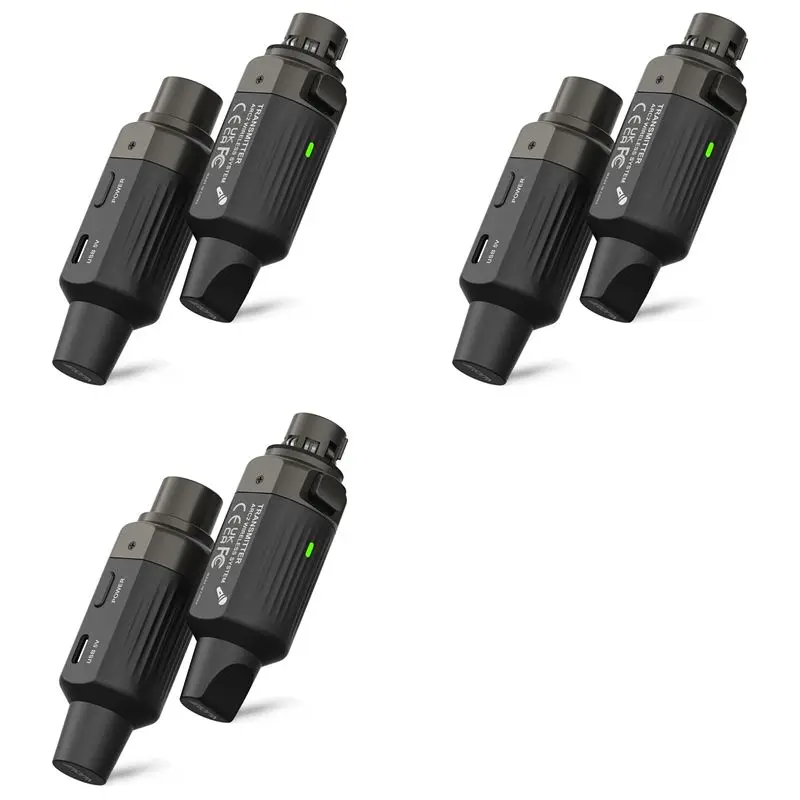 ABJM-3X AROMA ARC2 Wireless Microphone System XLR Microphone Transmitter Receiver For Dynamic/Harmonic Mics/PA/Mixer/DSLR
