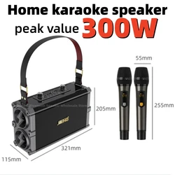 Caixa de som Bluetooth speaker 300W high-power home KTV sound set karaoke microphone integrated machine subwoofer speaker system