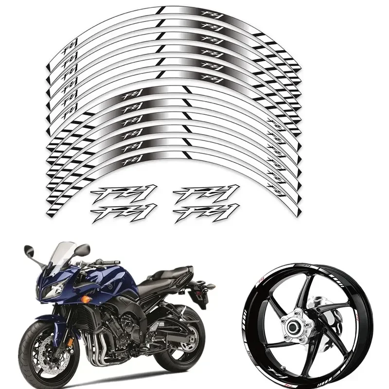 Motocicleta Roda Decoração Decalque Adesivo, peças para Yamaha FZ1, FZ 1, FZ-1, Contorno