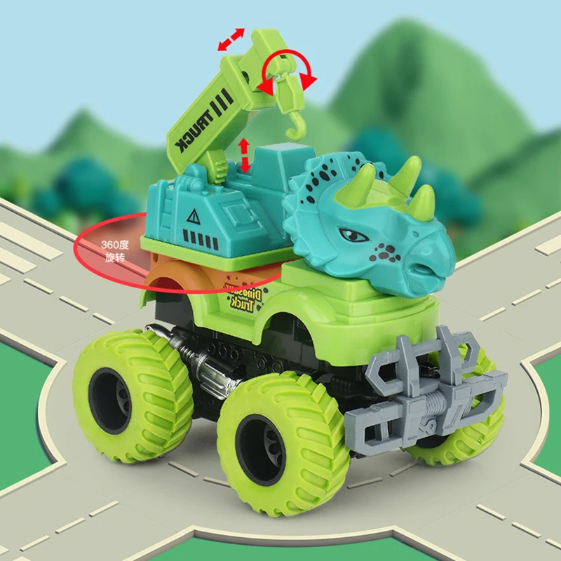 

Dinosaur Excavator Engineering Vehicle Model Toy Children's Inertial Collision Deformation Vehicle Toy Dinosaur Gift Car Toy