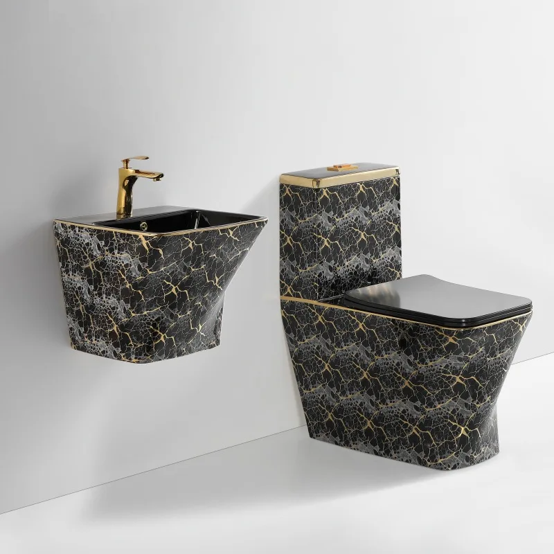 Factory direct sales cross-border foreign trade color gold electroplating black gold ceramic toilet deodorant luxury bathroom